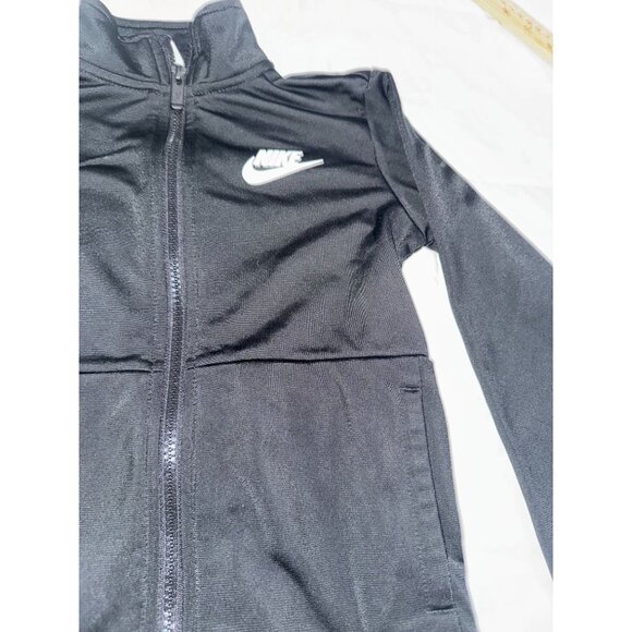 Nike Kids Black Full-Zip Track Jacket Size M (5-6 Years) Polyester Blend - Picture 2 of 5